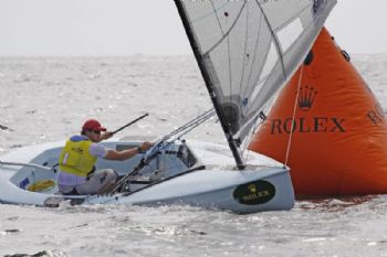 Edward Wright (GBR) wins Gold in the Finn class at the Rolex Miami OCR