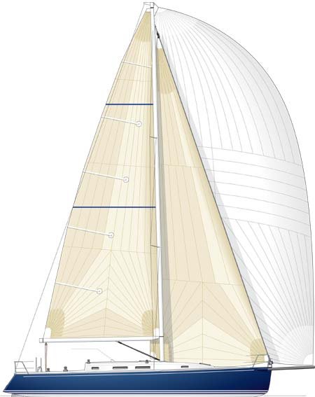The sailplan on the J/133 photo copyright J-Boats taken at  and featuring the J133 class