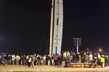 BMW ORACLE Racing set sail for the first race of the 33rd America's Cup