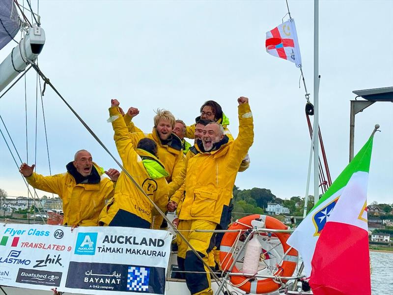 Translated 9 ITL (09) displays spirit of adventure and determination finally crossing the McIntyre Ocean Globe finish line defying all the odds - photo © Aïda Valceanu / OGR2023